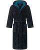 Morgenstern Bademantel Herren Kapuze, Multifaser, Daniel, chromschw.-petrol